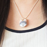 Husky Necklace Model Close