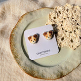 Jack russell stud earrings on card