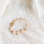 Josie Crystal Bracelet in Blush Pink Front 2
