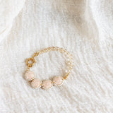 Josie Crystal Bracelet in Blush Pink Front 2
