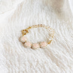 Josie Crystal Bracelet in Blush Pink Front