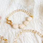 Josie Crystal Bracelet in Blush Pink Group