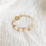 Josie Crystal Bracelet in Blush Pink Right