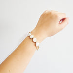 Josie Crystal Bracelet in Cloud White Hand 1