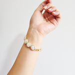 Josie Crystal Bracelet in Cloud White Hand 2