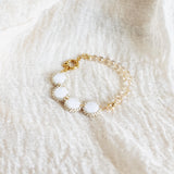 Josie Crystal Bracelet in Cloud White Right 2