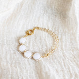 Josie Crystal Bracelet in Cloud White Right
