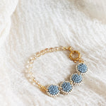 Josie Crystal Bracelet in Grey Top
