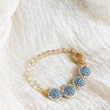 Josie Crystal Bracelet in Grey Top