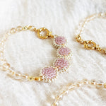 Josie Crystal Bracelet in Mauve Purple Group