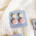 Josie Drop Earrings in Blush Pink Card