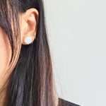 Josie Stud Earrings in Cloud White Model