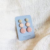 Juno Earrings in Blush Pink Card