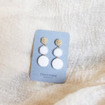 Juno Earrings in Cloud White Card Front