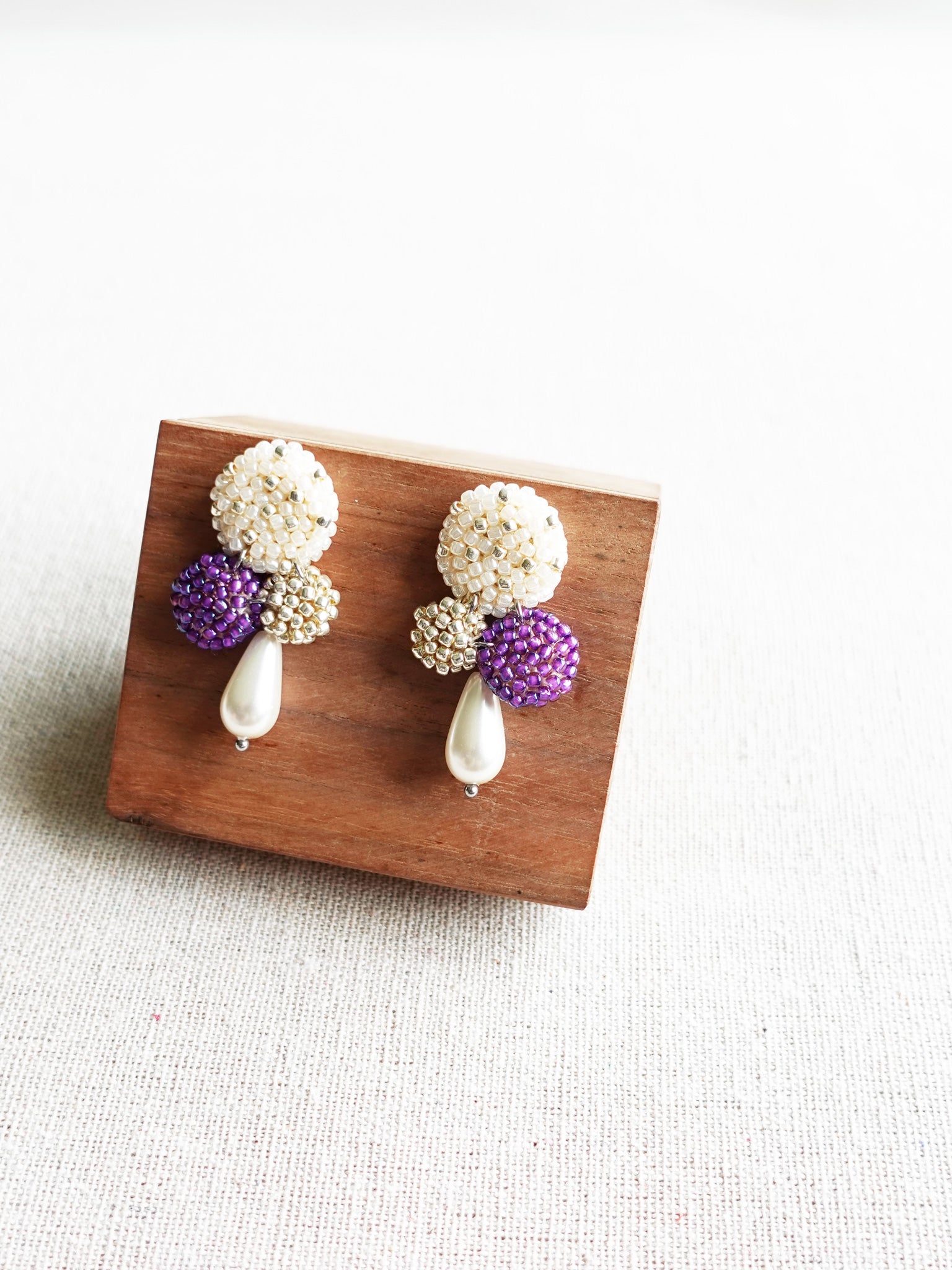 Kasey Earrings in Royal Purple Display Right
