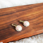 Kaylee Drop Earrings in Blush Pink Display Left