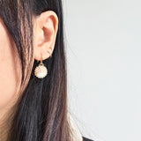Kaylee Drop Earrings in Blush Pink Model