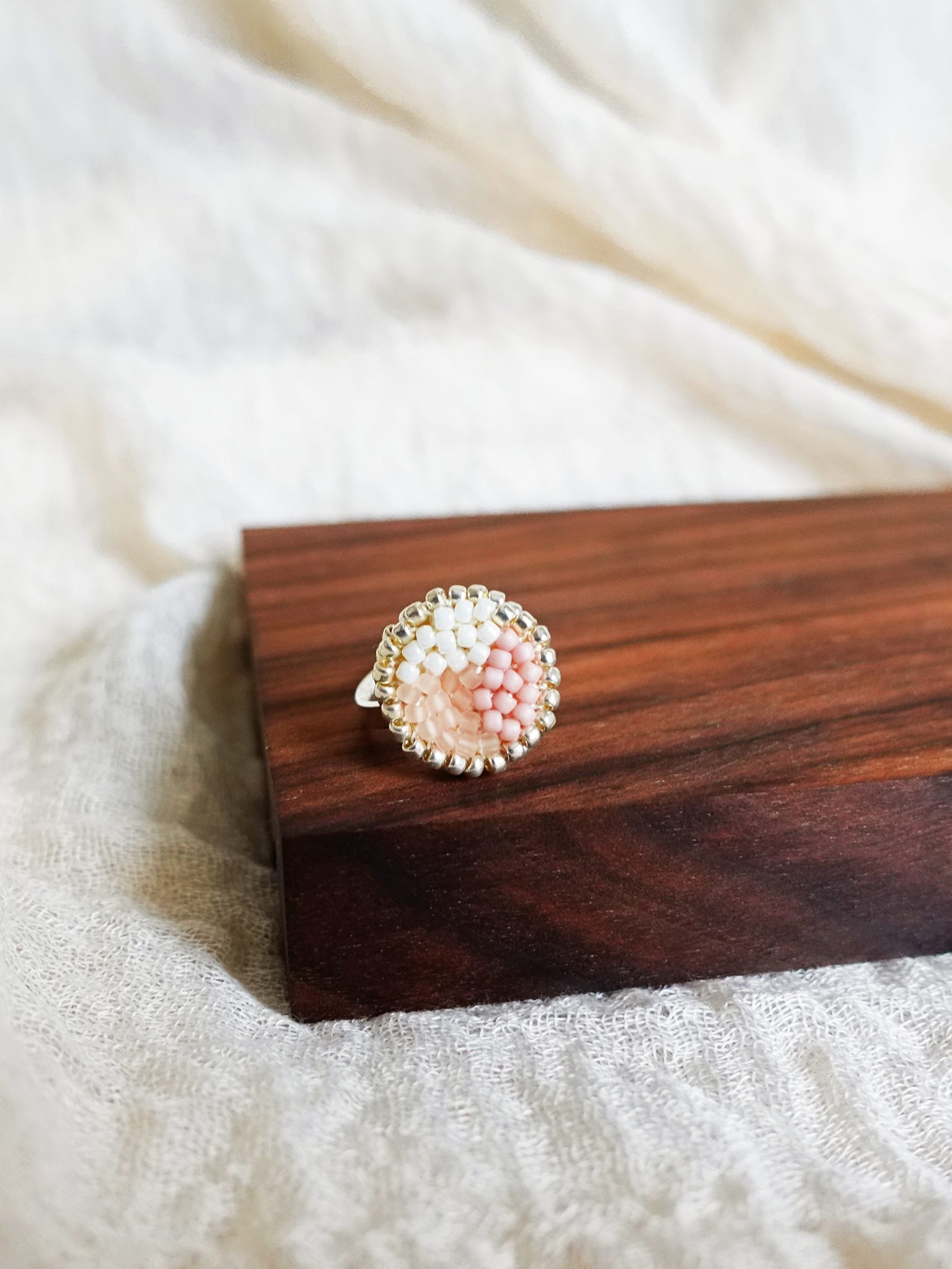 Kaylee Ring in Blush Pink Display Front