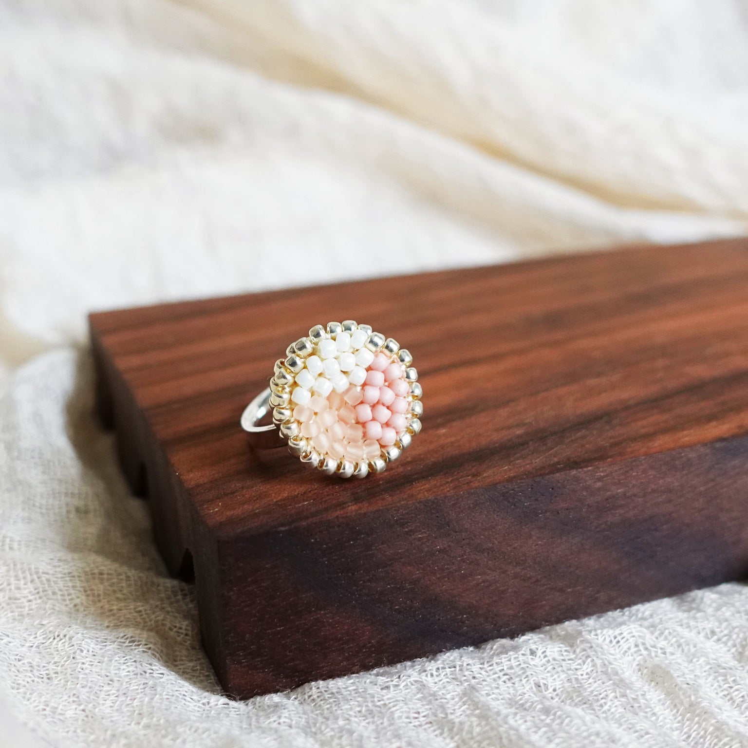 Kaylee Ring in Blush Pink Display Left
