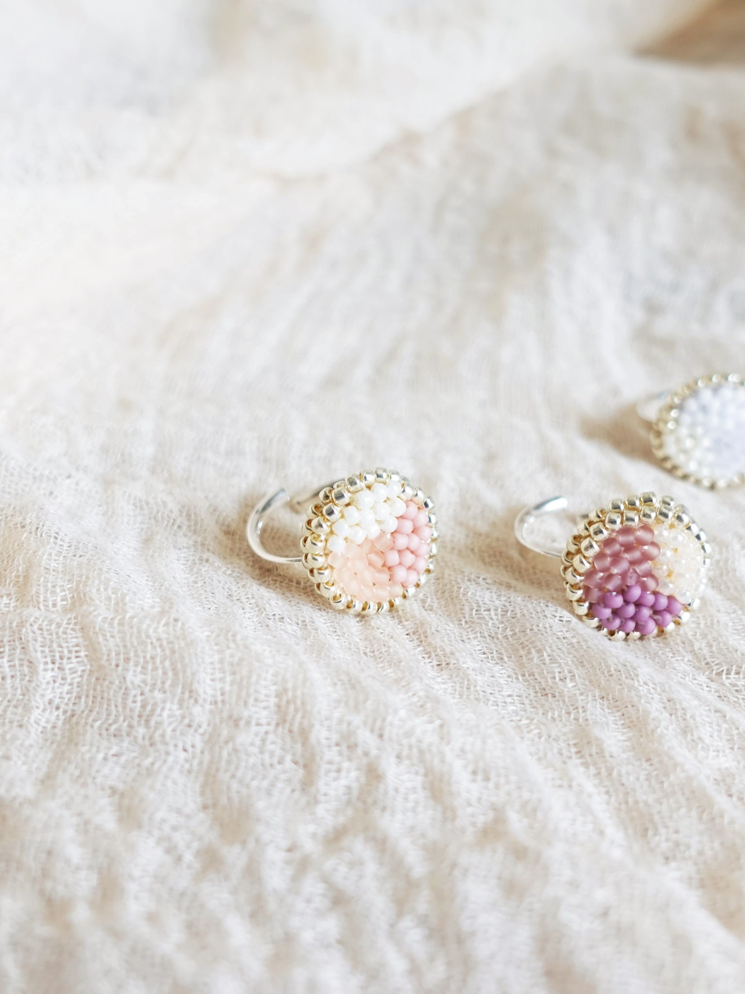 Kaylee Ring in Blush Pink Left