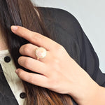 Kaylee Ring in Blush Pink Model