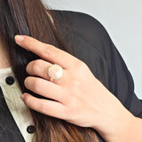 Kaylee Ring in Blush Pink Model