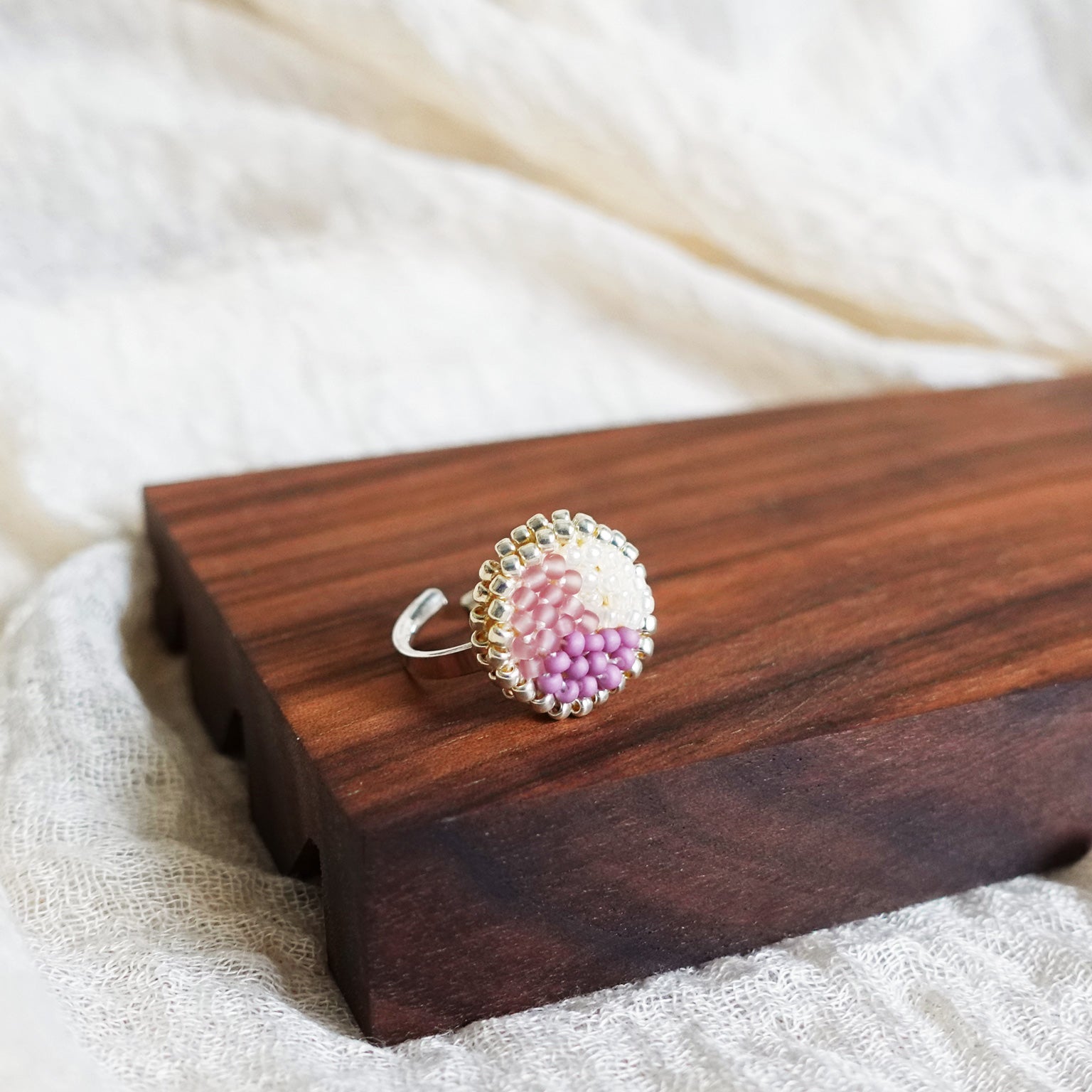Kaylee Ring in Mauve Purple Display Left