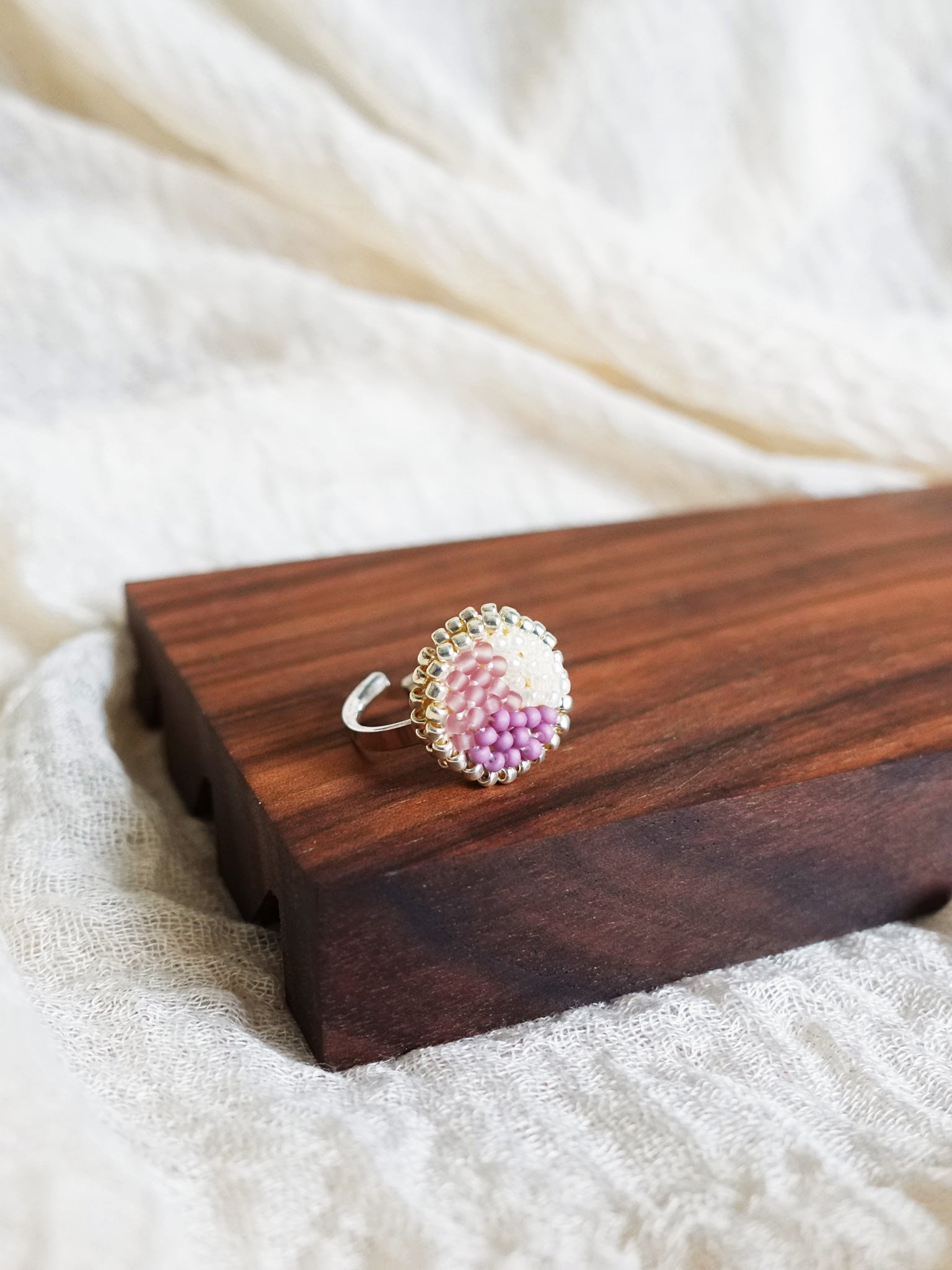 Kaylee Ring in Mauve Purple Display Left