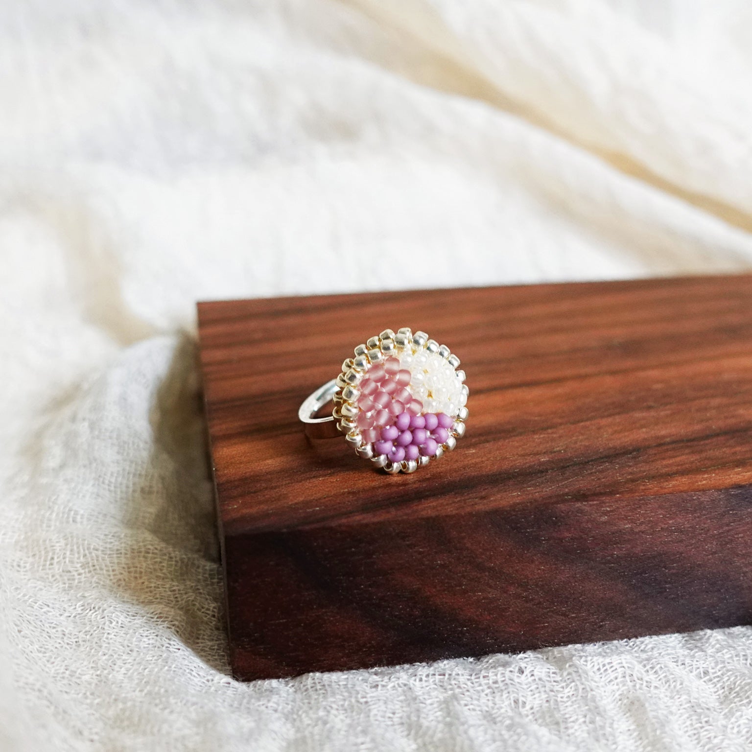 Kaylee Ring in Mauve Purple Display