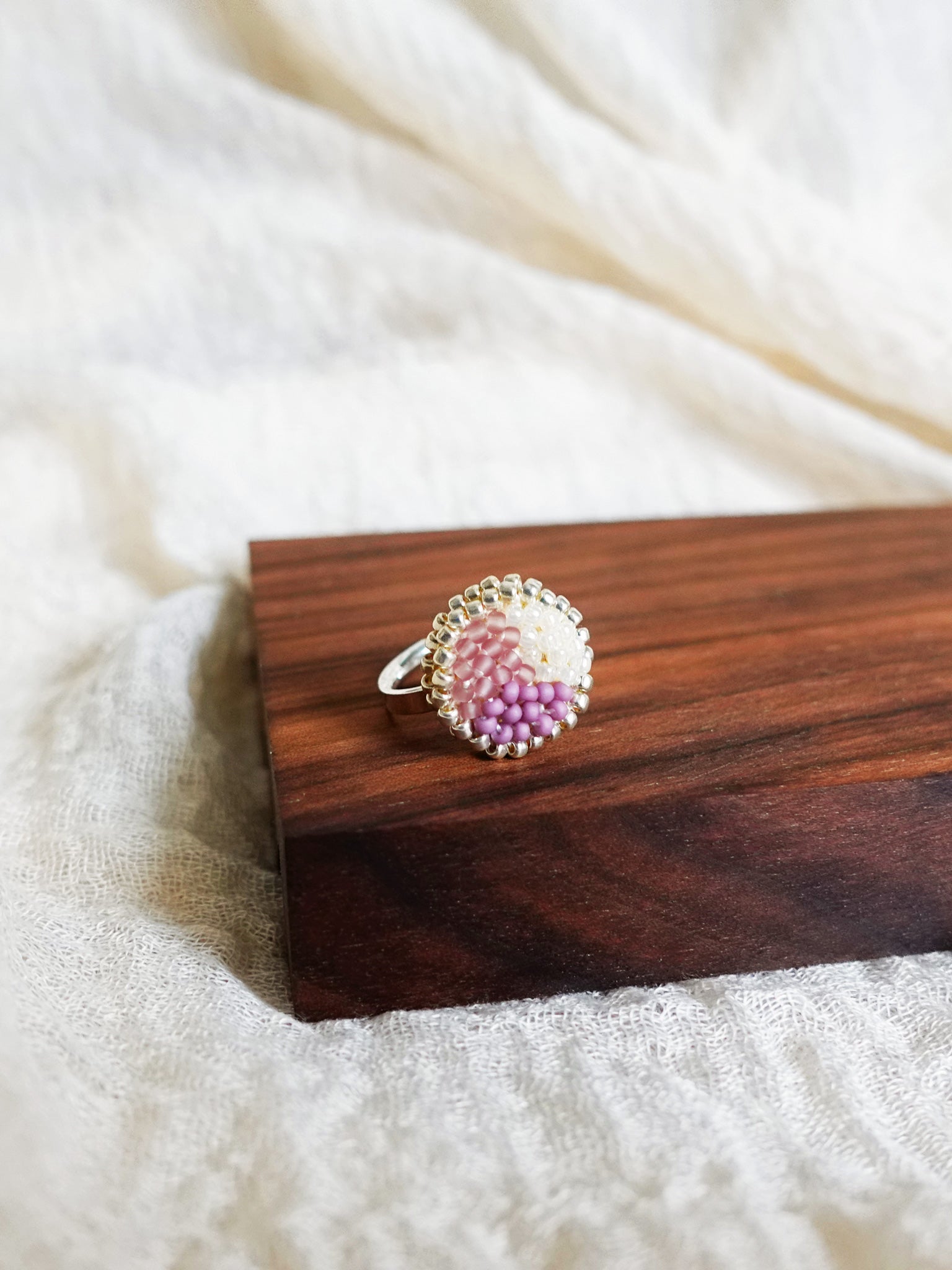 Kaylee Ring in Mauve Purple Display