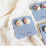 Kaylee Stud Earrings in Blush Pink Card