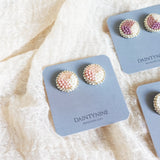 Kaylee Stud Earrings in Blush Pink Card