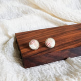Kaylee Stud Earrings in Blush Pink Display Front 2
