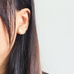 Kaylee Stud Earrings in Blush Pink Model