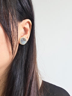 Kaylee Stud Earrings in Grey Model