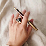 Killer Whale Ring on model