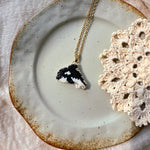 Killer whale orca necklace right