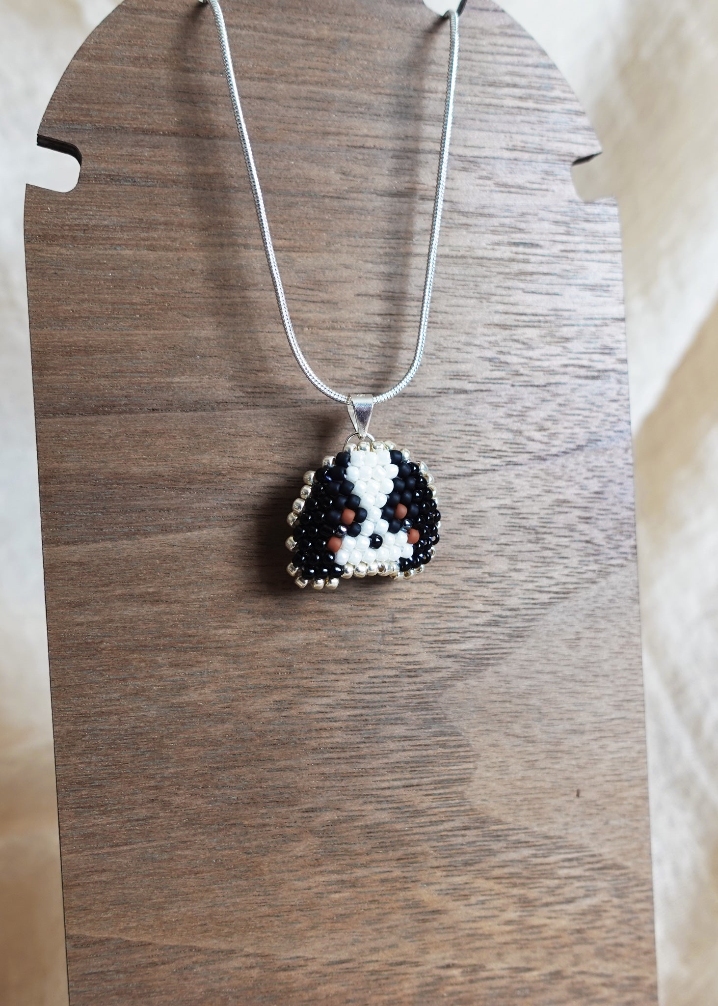King Charles Spaniel Necklace in Tricolor Display Left