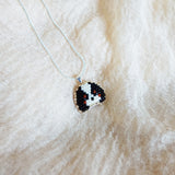 King Charles Spaniel Necklace in Tricolor Left
