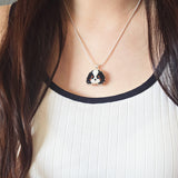 King Charles Spaniel Necklace in Tricolor Model