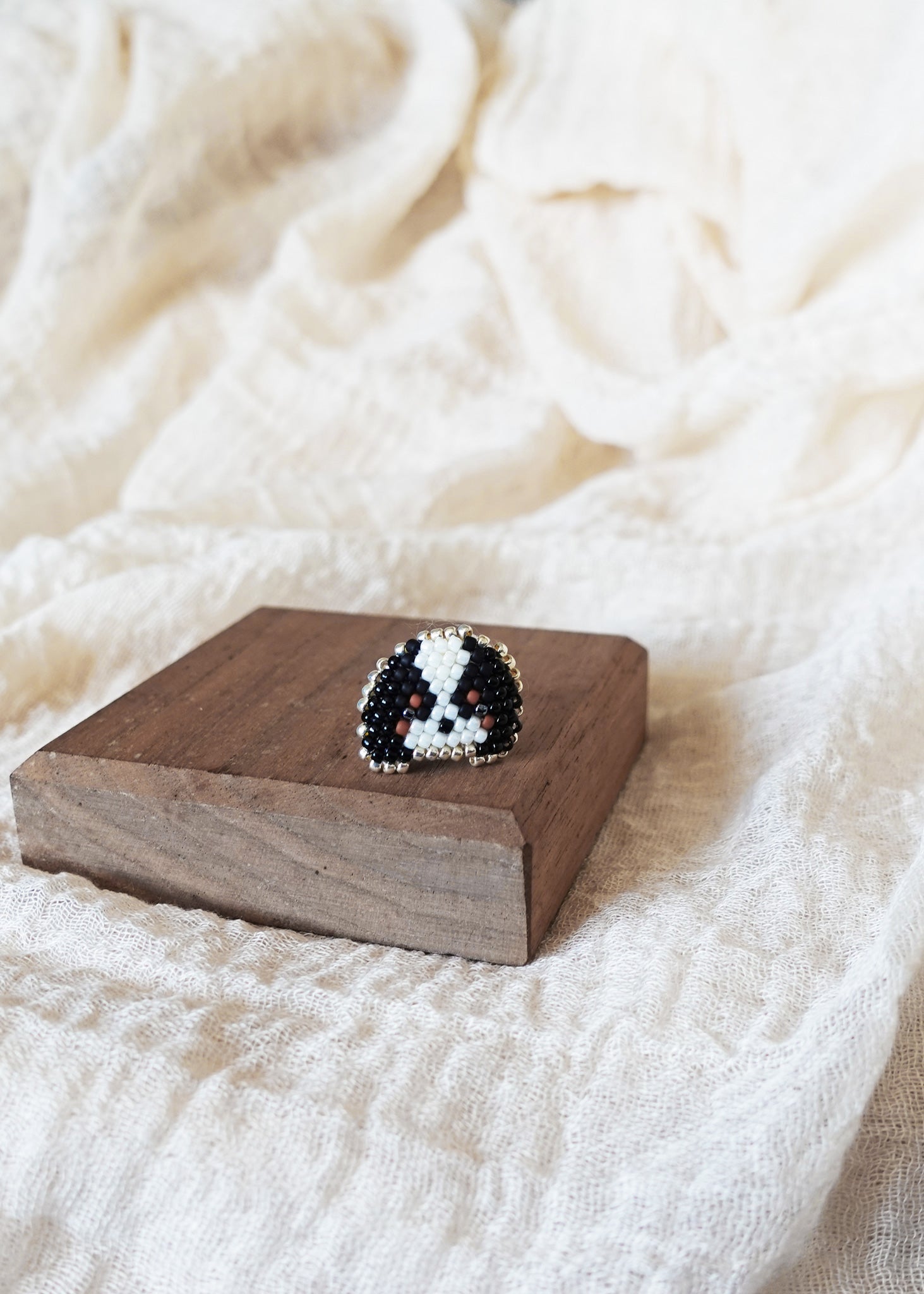 King Charles Spaniel Ring in Tricolor Display Front