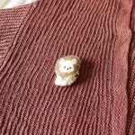 Lion Brooch Pin Cardigan