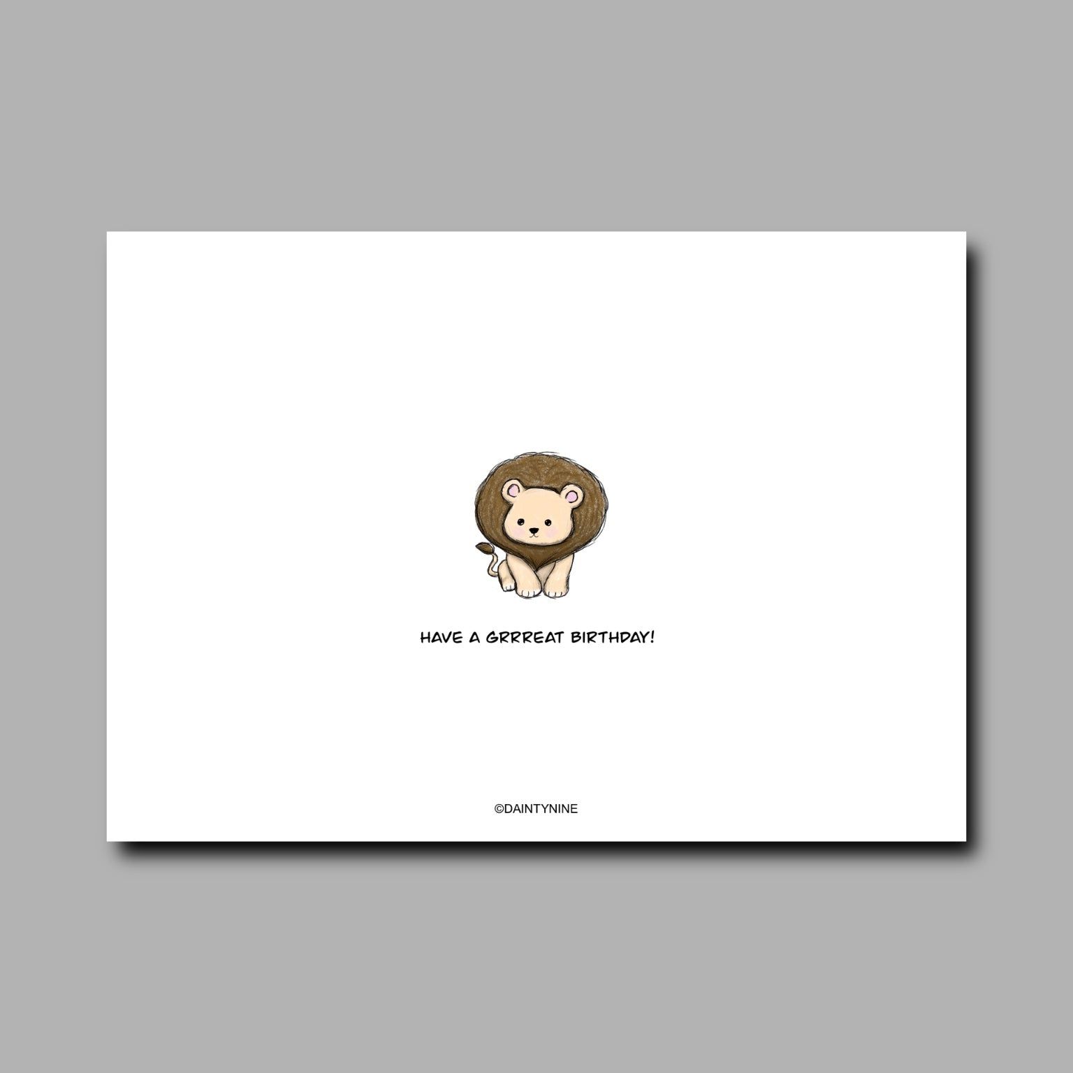 Lion Birthday Card