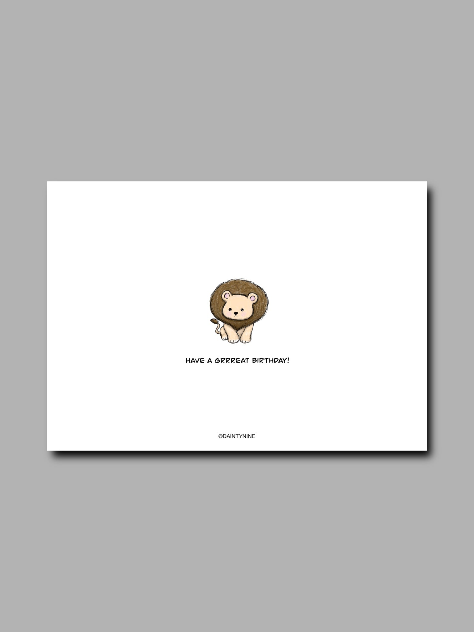 Lion Birthday Card