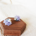 Luna Bloom Stud Earrings in Grey Right Far