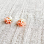 Luna Bloom Stud Earrings in Orange Right Front