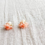 Luna Bloom Stud Earrings in Orange Right