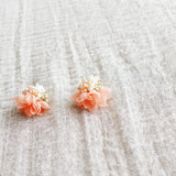 Luna Bloom Stud Earrings in Orange Right