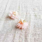 Luna Bloom Stud Earrings in Pink Front