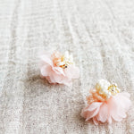 Luna Bloom Stud Earrings in Pink Left Front